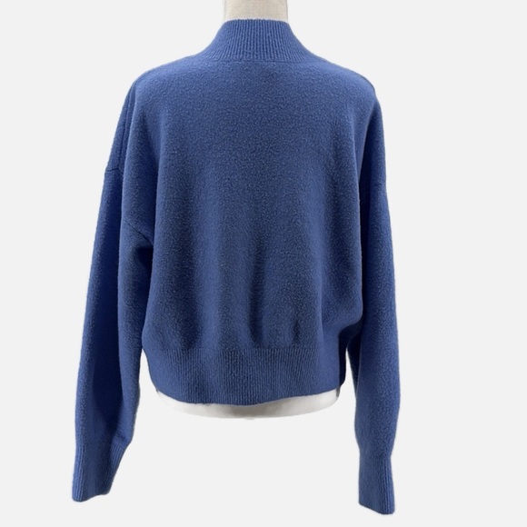 & Other Stories Wool Blend Mock Neck Crop Sweater in Light Blue - Medium - Picture 4 of 8